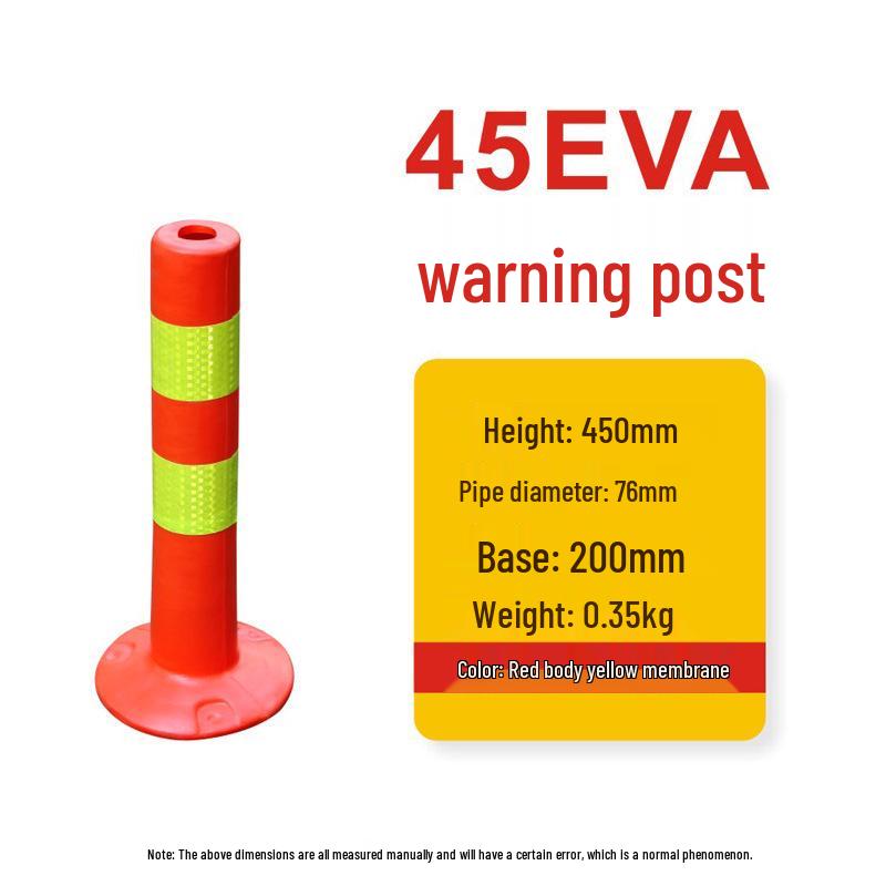 Reflective Elastic Traffic Bollard: PU Anti-Collision Post & Rubber Road Barrier