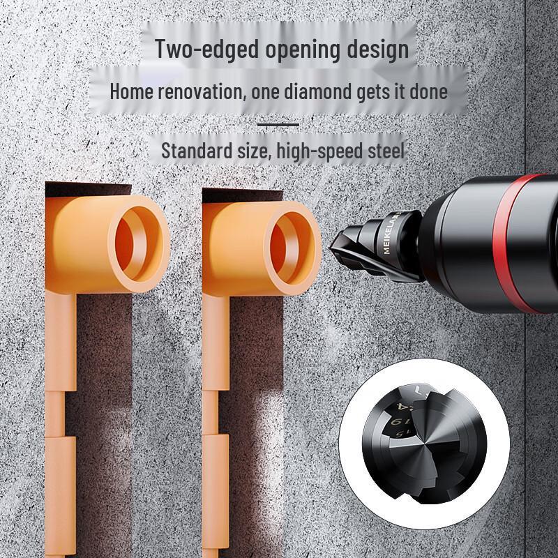 Three-Flute Hex Shank Reaming Bit for Water Pipe Repair with Phosphating Black Coating
