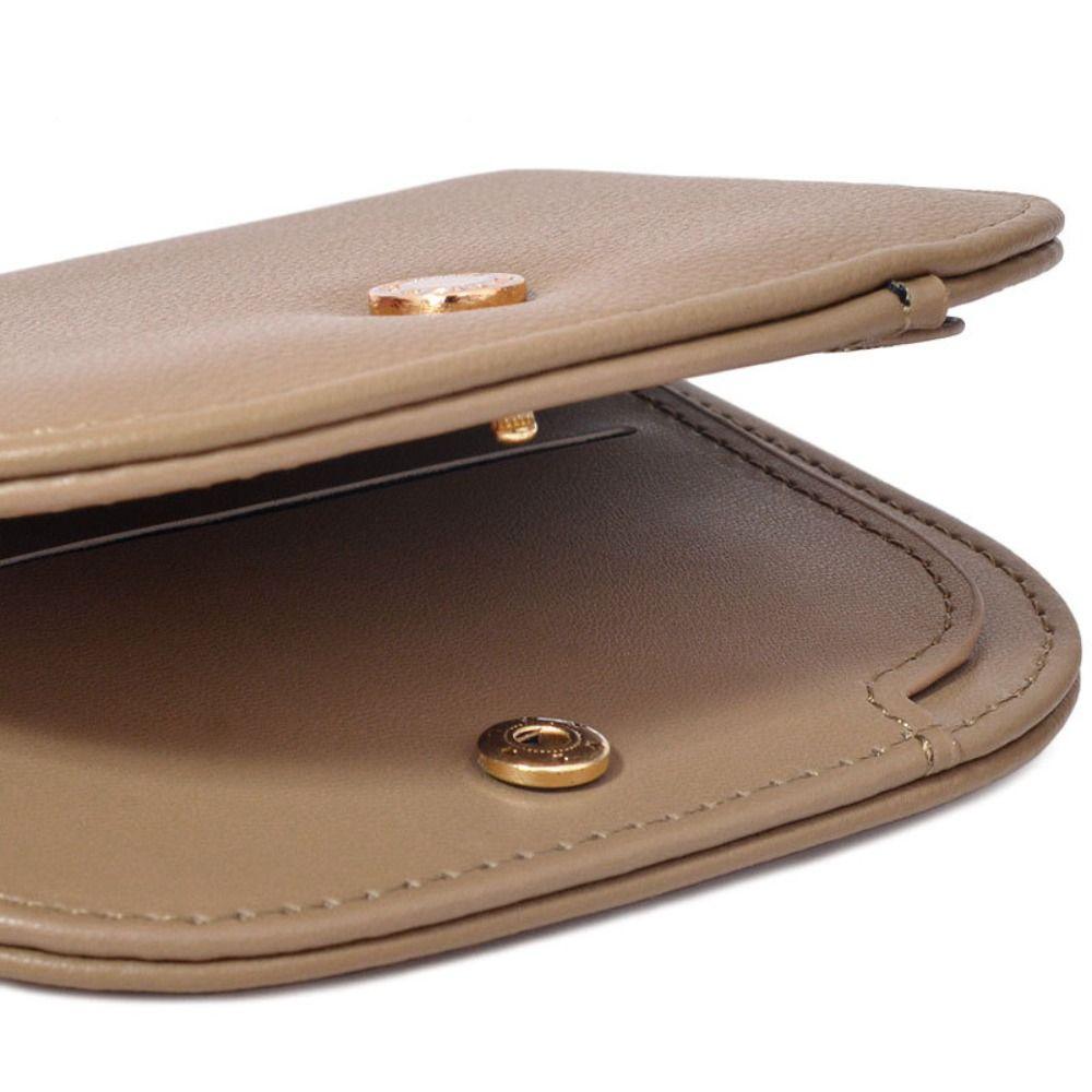 Solid Color Lady Wallet Half Round Pu Leather Purse Fashion Women's Wallet Card Bag