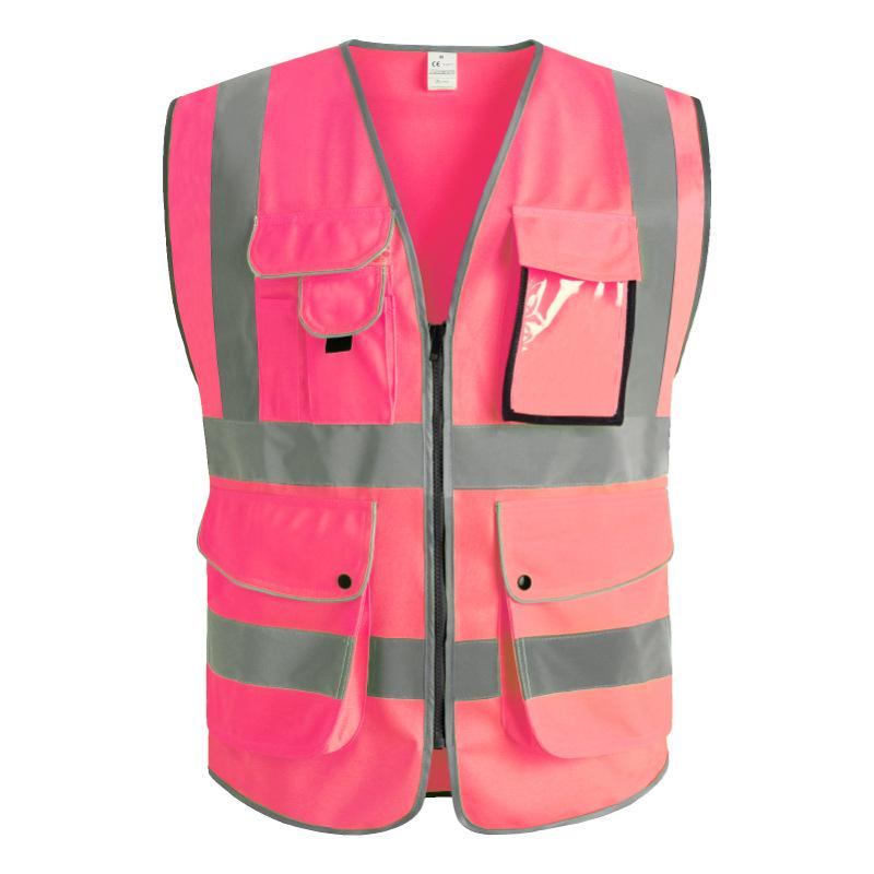Xinghua Multi-Pocket Reflective Safety Vest with Logo Printing