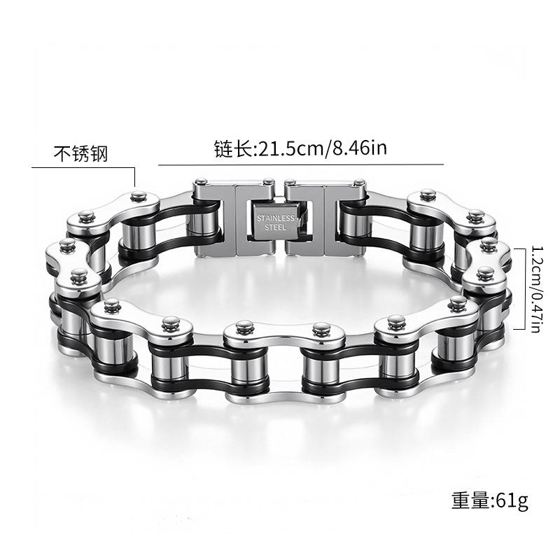 Punk Rock Biker 316L Rostfritt Stål Herrarmband Mode Smycken Cykel Cykelkedja Smycken Pulsera Hombre Rostfritt Stål