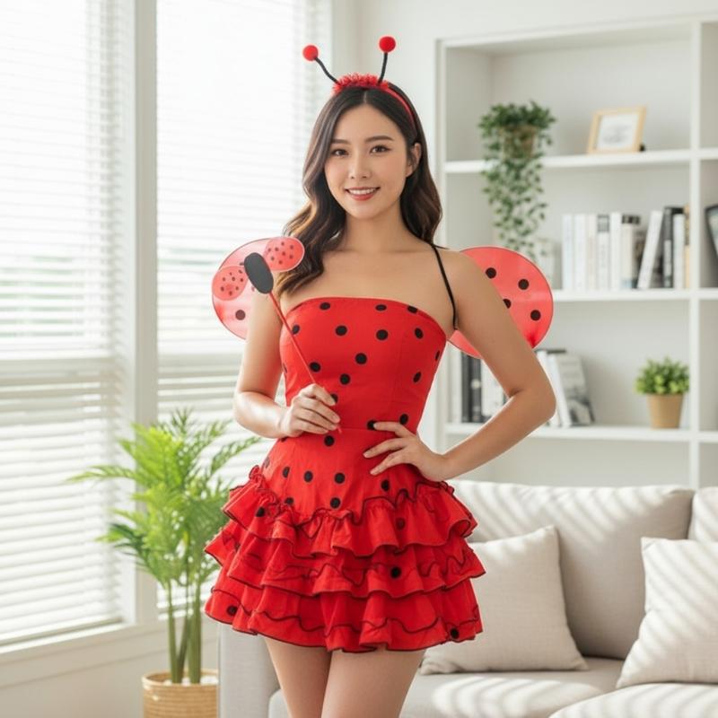 Bees Costume Accessories Set Bees Antenna Headband Tutus Dress Butterfly Wing Cosplay Halloween Costume for Adult Women
