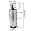 360° Rotating Eyeglasses Display Stand - 44-Pair Capacity,  Aluminum Composite & Wood Construction, Silver/Black - with Adjustable Mirrors