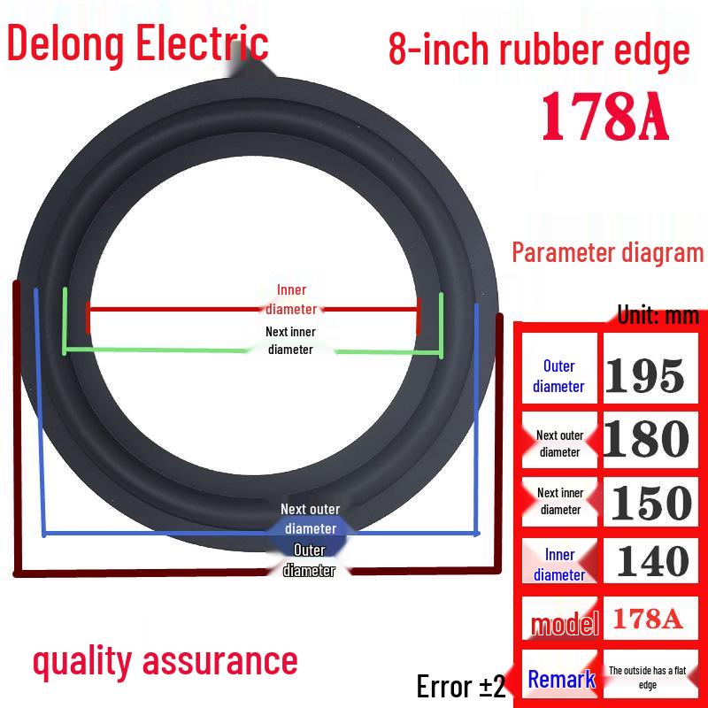 Speaker Rubber Surround Rings - 3/4/5/6/8/10/12 Inch Replacement Parts