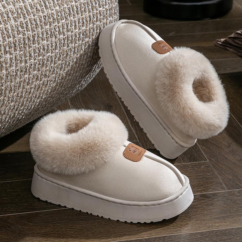 All-inclusive Cotton Slippers, Winter Outer Wear, Piled, Thickened, Non-slip and Warm, Couple Home Fluffy Cotton Shoes