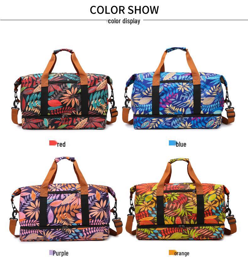 Women's Street Trend Sports & Yoga Bag - Large Capacity Travel Bag with Wet & Dry Separation, Logo Printable, Shoulder Carry