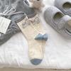Summer Bow Cute Mid-tube Socks for Women 3D Cartoon Puppy Boneless Pile Socks Thin Mid-tube Socks