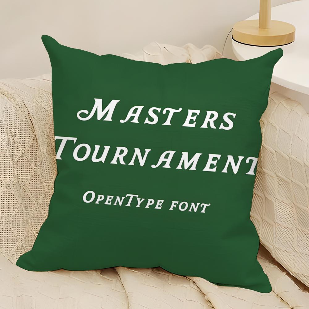 Win Honor M-Masters Golf Tournament 2 Pillow Case Natural Linen Double-Sided Printing Sofa Home Decor Cushion Cover