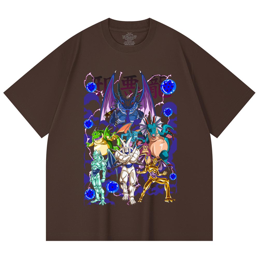 230 Gsm 100% Cotton Dragon Ball V38 Dragons Print Unisex Heavy Cotton T Shirt