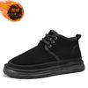 Men's Snow Boots Winter Thermal High Top Fur Lined Casual Shoes Slip Resistant Shoes Outdoor Thick Sole Warm Ankle Boots for Men