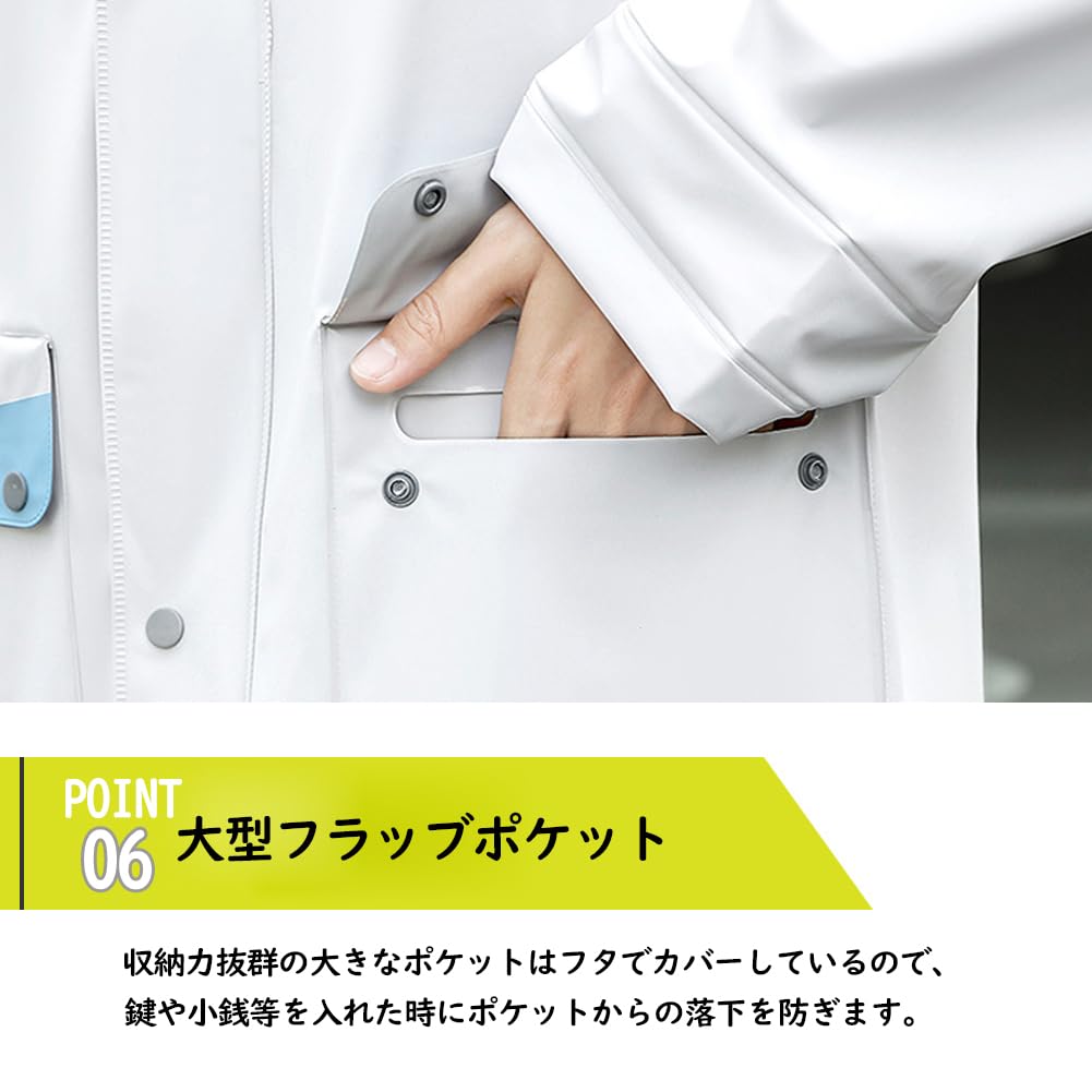 Rain Top and Rain Jacket Detachable Rain Transparent Reflective Rainy Season Gift [MTKCNTL] Suit, Bottom, Women's Rainwear, Cycling, Men's,