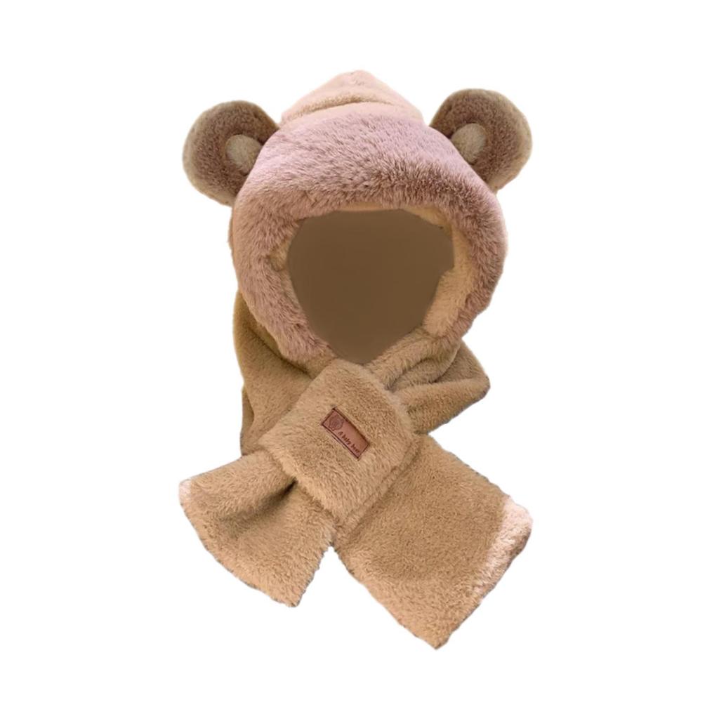 Winter Hat Scarf Set Casual Beanie Comfortable Adorable Plush Animals Hat for Birthday Gift Outdoor Sports Cosplay Parties