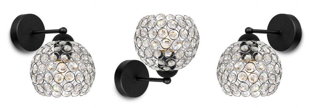 MODERN KNKIET LAMP ELEGANT CRYSTALS CHROME