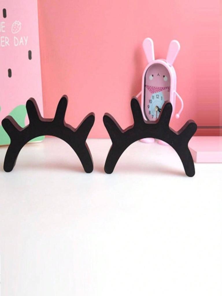 Home Decoration Supplies Wall Decoration 3D Three-dimensional Wooden Eyelash Ornaments Wall Decoration 2 Pieces 1 Set
