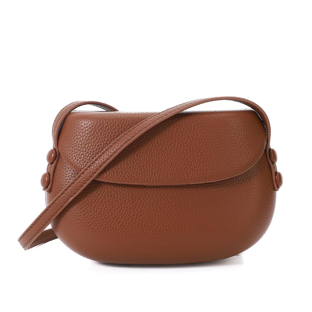 Summer Retro Red Saddle Bag Crossbody Small Bag Women'S Versatile Simple Mobile Phone Bag