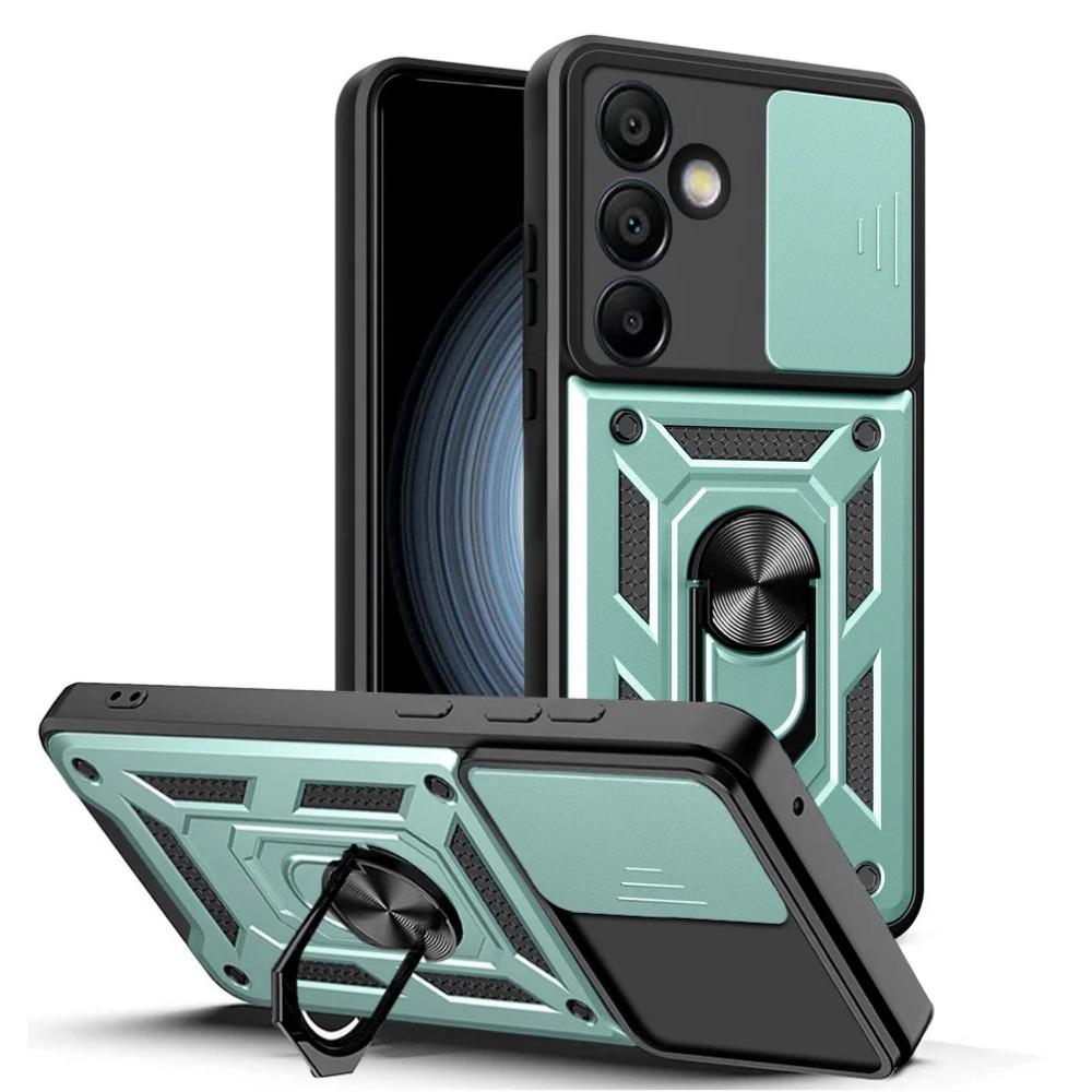 Militärische Panzerungshalterung Kameraschutzhülle für Samsung Galaxy S24 S24 Ultra S23 S22 Plus S21 S20 Hybridringständer Stoßfeste Vollschutzabdeckung