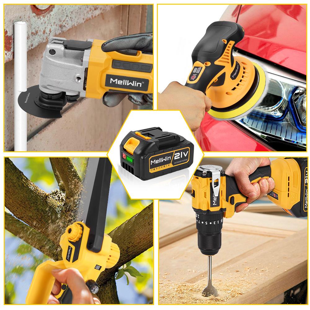 MELLWIN 15000mAh 21V Max Rechargeable Lithium Ion Battery for Makita Power Tools