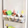 Retractable Refrigerator Storage Divider Snap-on Type Free Adjustment Side Door Storage Partition Expandable Baffle Divider