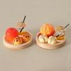 5 Pezzi Casa delle Bambole Simulazione Mini Pane Dim Sum Bevanda con Tavola Decorazione Tè Pomeridiano Progettato Per Bambini Gioco di Finzione Giocattoli