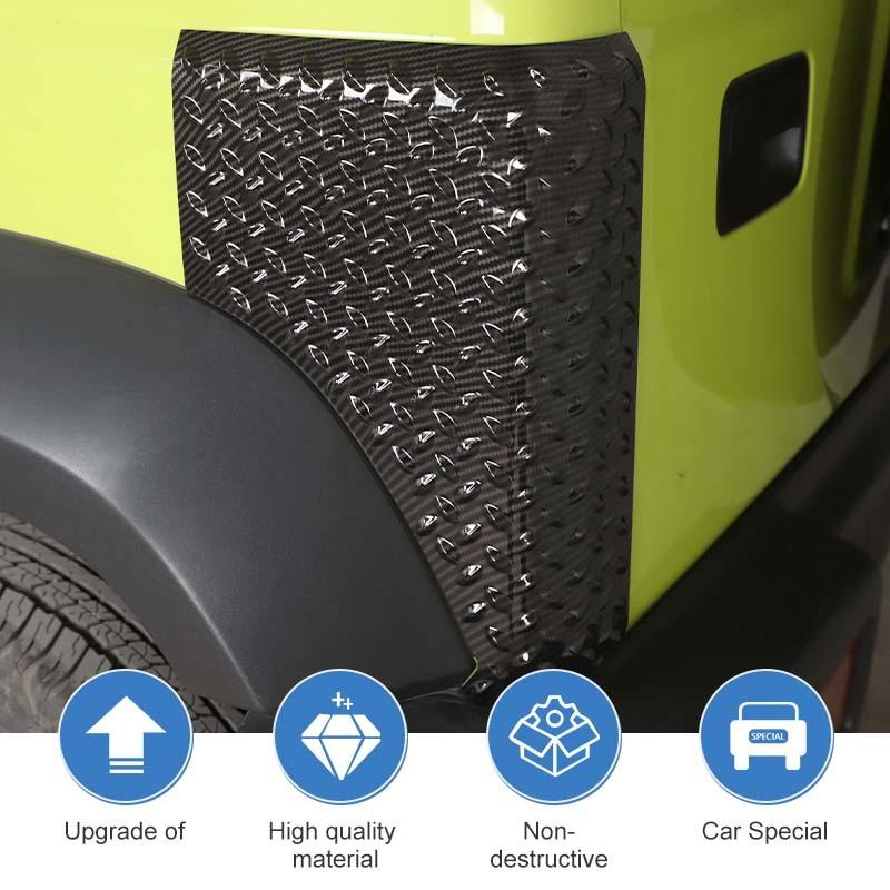 Car Front Rear Fender Side Guard Angle Decoration Anti-scratch Cover Trim for Suzuki Jimny 2019-2023 Carbon Fiber Priend Car Accessories