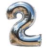 1pcs 35cm Cute Silver Numbers Letters Foil Balloons Birthday Decoration Ballon