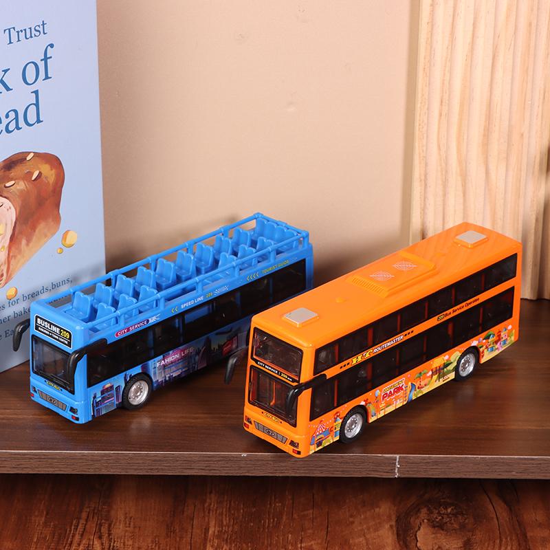 1 Piece Simulate Exquisite Convertible Bus Toys Double Decker Bus City Tour Car Model Gifts For Children
