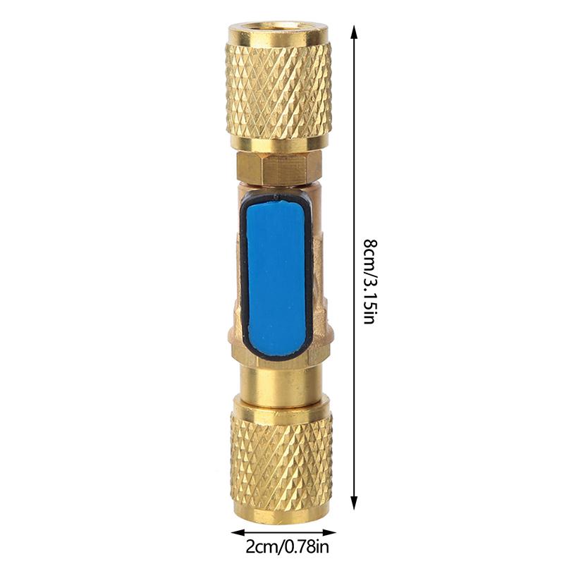 1 Piece Air Conditioning Diy Accessories Brass Refrigeration Ball Valve Adapter Refrigerant Ball Valve Connector G1/4''