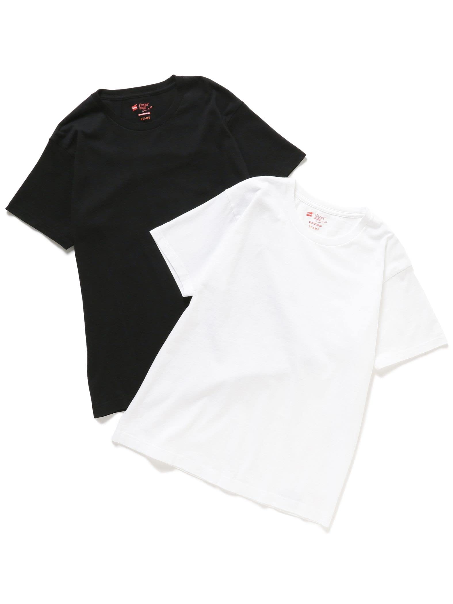 

Beams Hanes Custom Japan Fit 2-Pack T-Shirts, Men s, White, Small, 11490010411