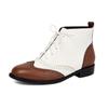 Women'S Shoes New Round Head Lace-Up Thick Heel European And American Large Size High Heels Commuting Fashion Loafer Single Shoes Deep Mouth