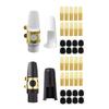 Alto Saxophone Mouthpiece Kits Includes Saxophone Mouthpiece, Plastic Cap, and Metal Ligature Clip Sax Saxophone Parts