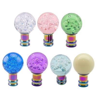 Universal Crystal Acrylic Gear Shifter Knob With 3 Adapters Ergonomic Design For Manual Automatic Transmission Vehicles