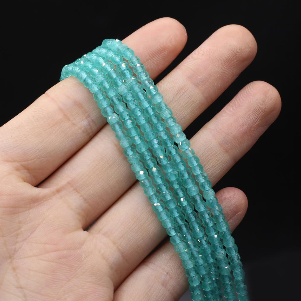 Natural Stone Beads Faceted Beads Abacus-Shaped Beads 2x3 MM Charms For Jewelry Making DIY Necklace Bracelet Earrings Accessory