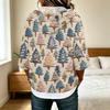 Women's Casual 3/4 Sleeve Hooded Christmas T-Shirt for Holiday Parties and Everyday Wear