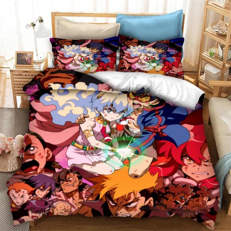 Copripiumino Stampato 3D Anime Tengen Toppa Gurren Lagann Set Biancheria da Letto Matrimoniale Singolo Matrimoniale Queen King Adulto Bambino Biancheria da Letto Copripiumino