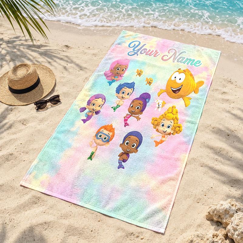 Bubble Guppies Personalisierte Strandtücher dienen auch als Badetücher Sommer-Essential ein Muss für draußen den Strand und den Pool
