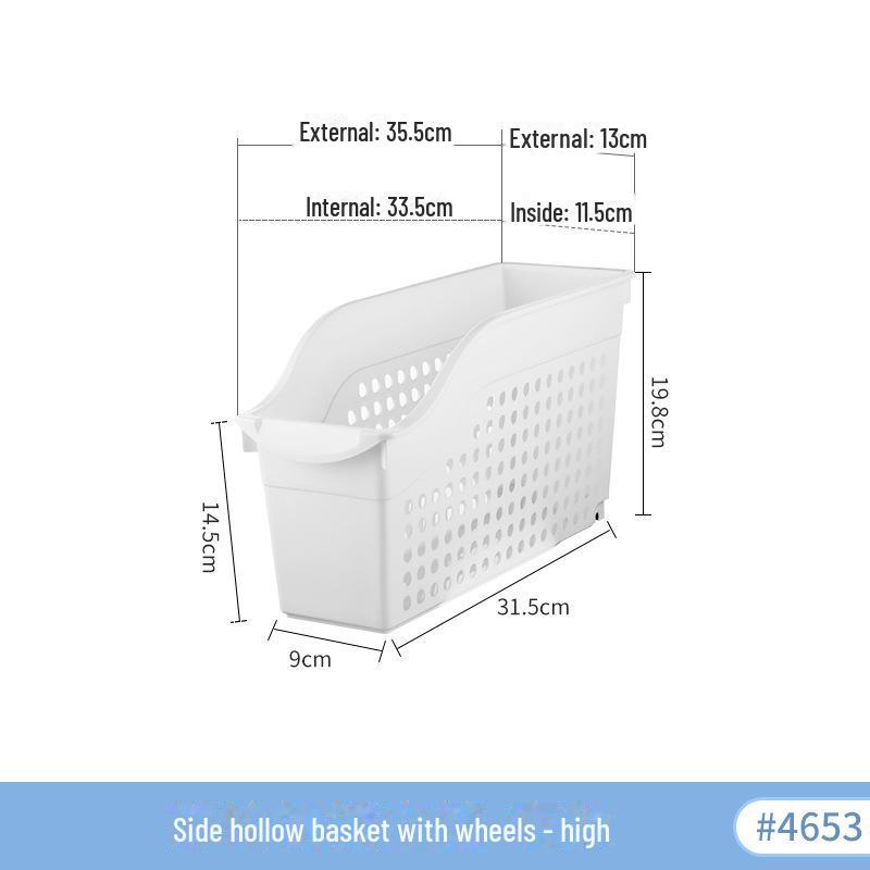 Coș clasic 5940 Hole: Coș mare de depozitare din plastic cu mâner pentru articole diverse