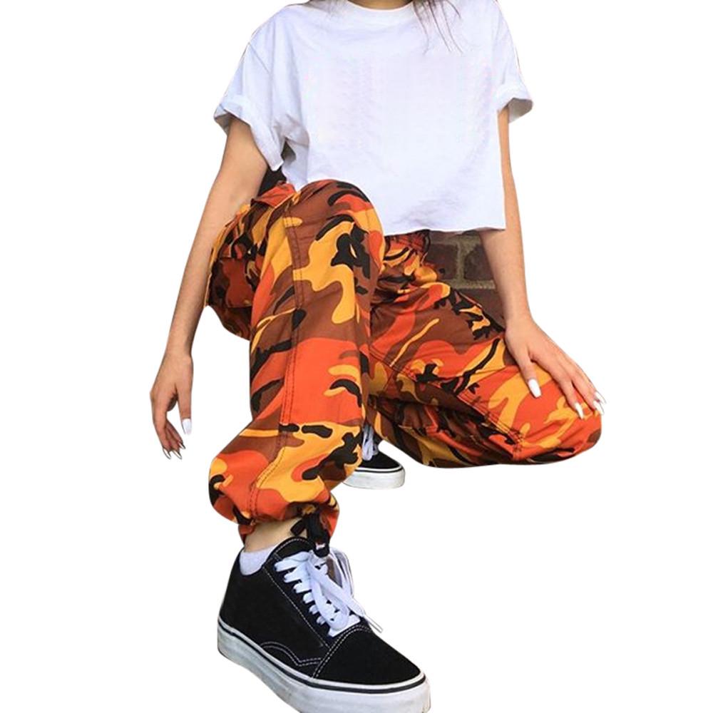 Women Sports  Cargo Pants Outdoor Casual Uflage Trousers Jeans