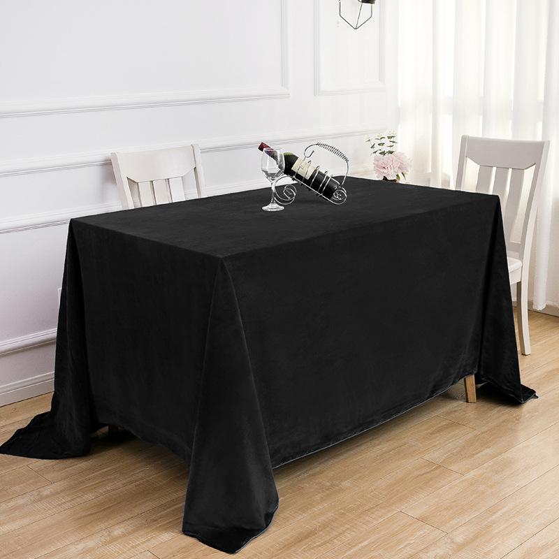 High-End Conference Tablecloth Office Rectangular Tablecloth Dark Green Dutch Flannel Event Sign-In Table Cover Velvet Table Cover