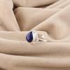 Natural Lapis Lazuli Gemstone 925 Sterling Silver Designer Wedding Ring For Bride RR-76-23