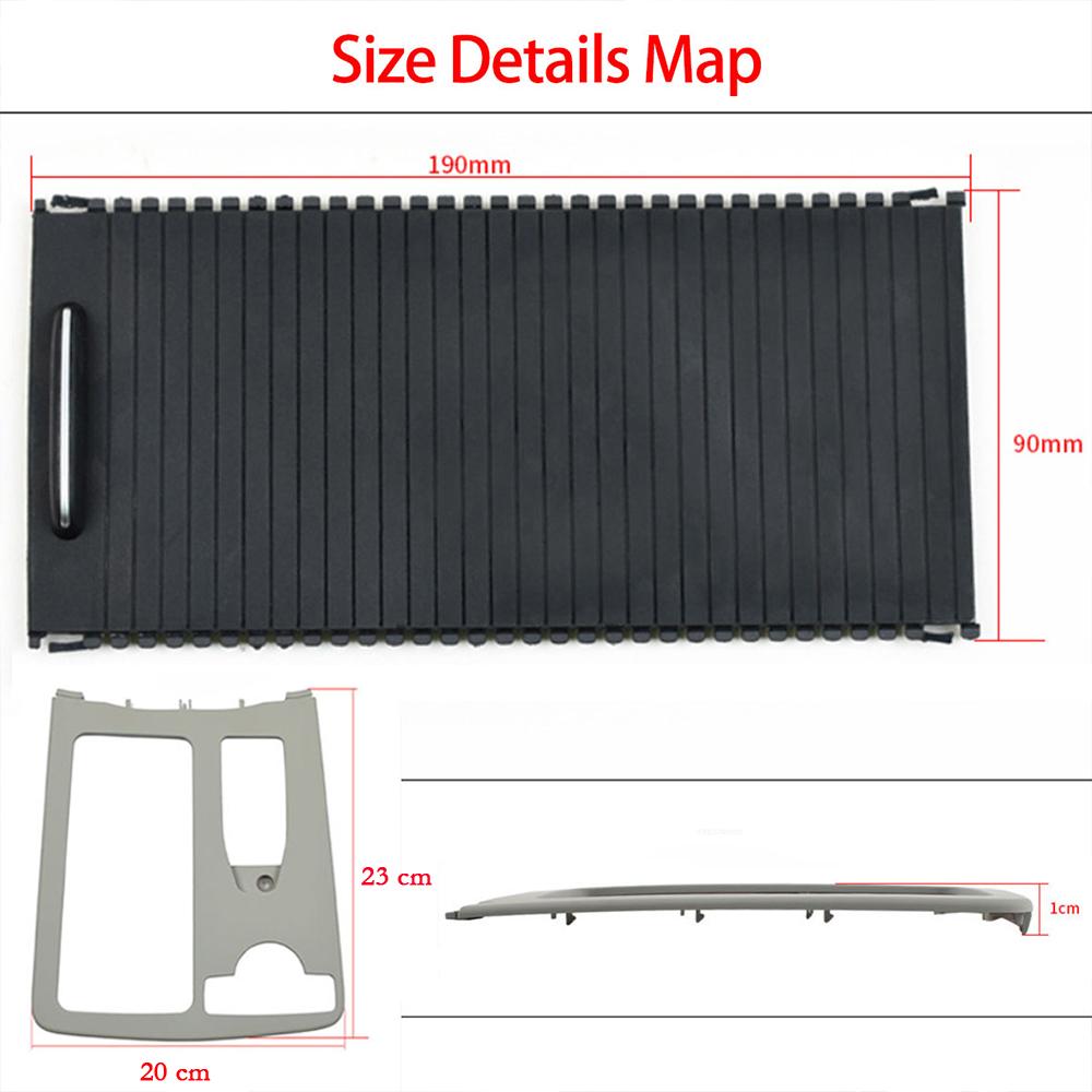 Consolă centrală auto pentru Mercedes Benz W204 C C180 C200 C220 E W212 E260 E300 Capac ornamental pentru panou suport pentru pahare + capac jaluzel
