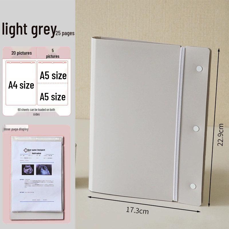 Waterproof Pregnancy Record Bag Set: A5 Storage Booklet and A4 Transparent File Bag for Expectant Mothers