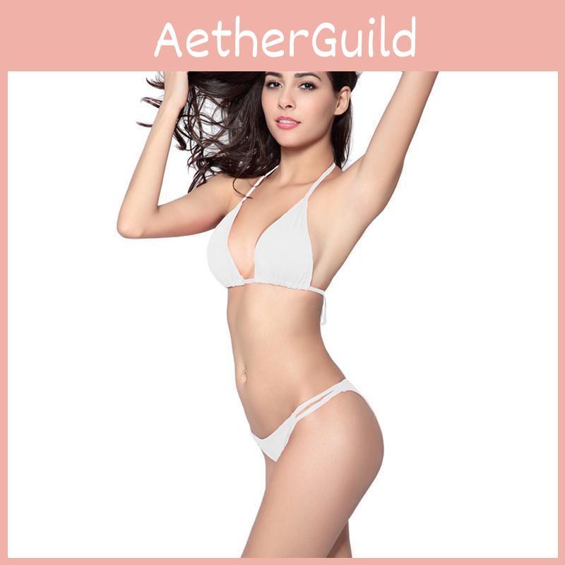 Hochwertiger String-Badeanzug Hochtaillierter Badeanzug Wunderschönes Einfarbiges Brasilianisches Bikini-Set für Damen