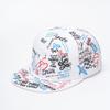 All-Over Letter Print Graffiti Baseball Cap Flat Brim Snapback Cap  For Man Women Unisex