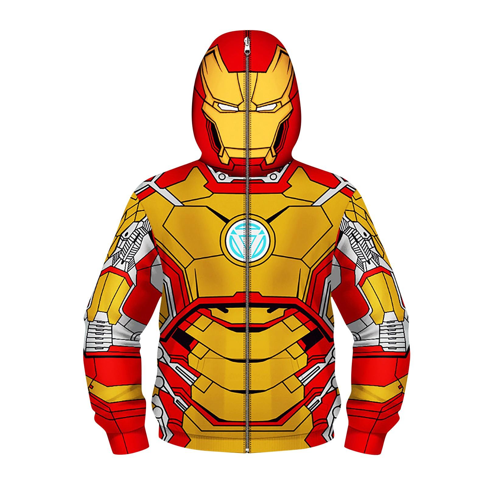 

Дитяча толстовка з маскою з довгим рукавом і цифровим друком для рольових ігор S жовтий