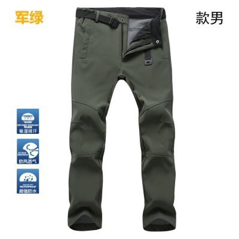 Men Women Softshell Cycling Pants Windproof Waterproof Fleece Lined Thermal Trousers Bike Commute Hiking Outdoor