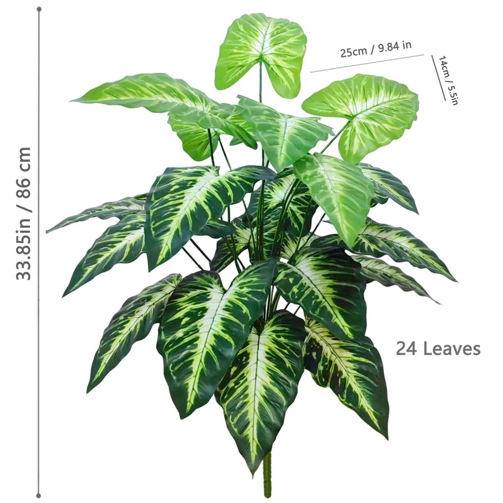 For 60-107cm Artificial Flowers Calla Lily Horseshoe Leaf Turtle Leaf Bobcat Leaf Fake Plant Ornamental Holiday Home Decoration