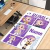Custom Name Kpop Demon Hunters Printed Carpet Rug For Office Chair Living Room Bedroom Kitchen Room Decor Gifts