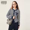 Teenie Weenie Women's Striped Faux Two-Piece Knit Cardigan