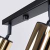 Spot Sufitowy Czarny Podłużny Poczwórny Złote Klosze 4Xgu10 10W Winx Sl.1387 Sollux Lighting
