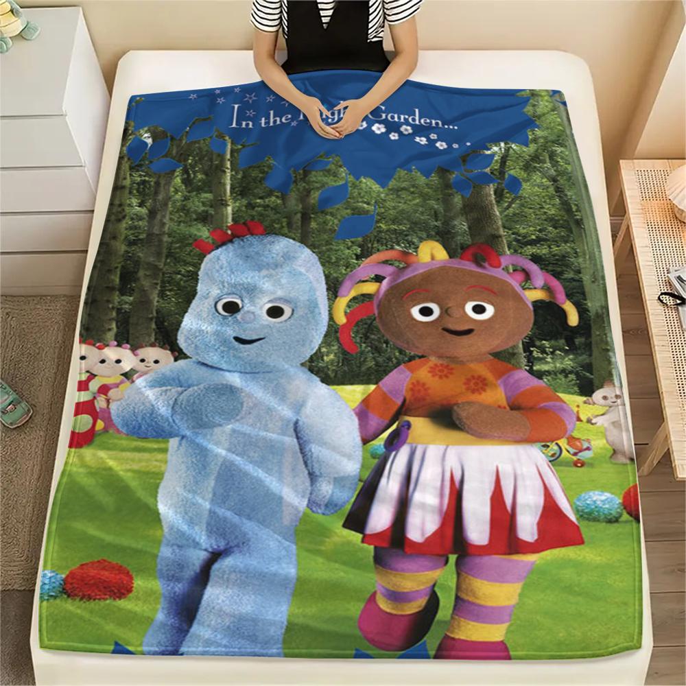 In The Night Garden Print Flannel Blanket, High Quality Comfortable for All Seasons, Home Decor, Warmth and Comfort, Perfect for Christmas Gifts45